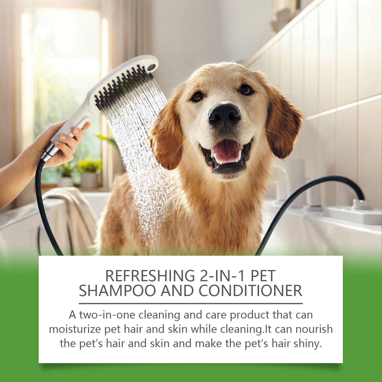 Shampoo 2 em 1 para animais de estimação, sabonete líquido para banho e corpo