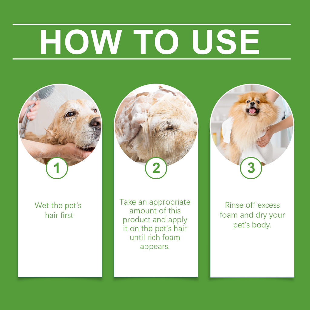 Shampoo 2 em 1 para animais de estimação, sabonete líquido para banho e corpo