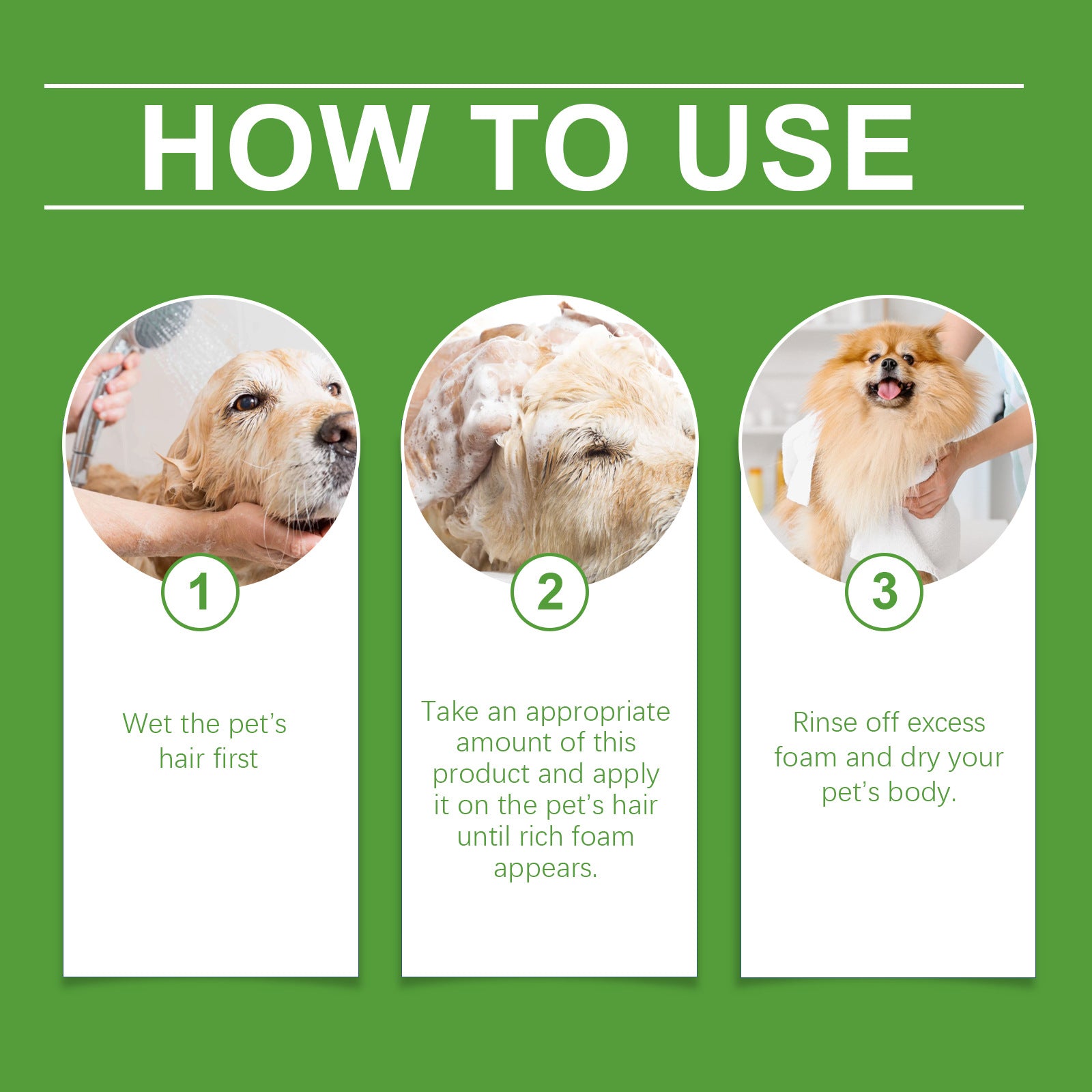 Shampoo 2 em 1 para animais de estimação, sabonete líquido para banho e corpo