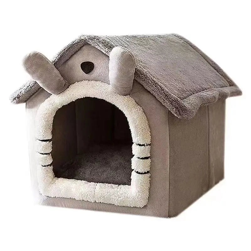 Cama estilo casinha para cães