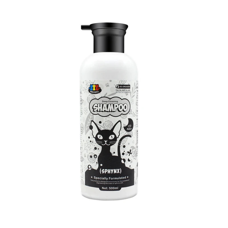 Gel de Banho para Gatos Canadian Sphynx, Shampoo e Sabonete Líquido