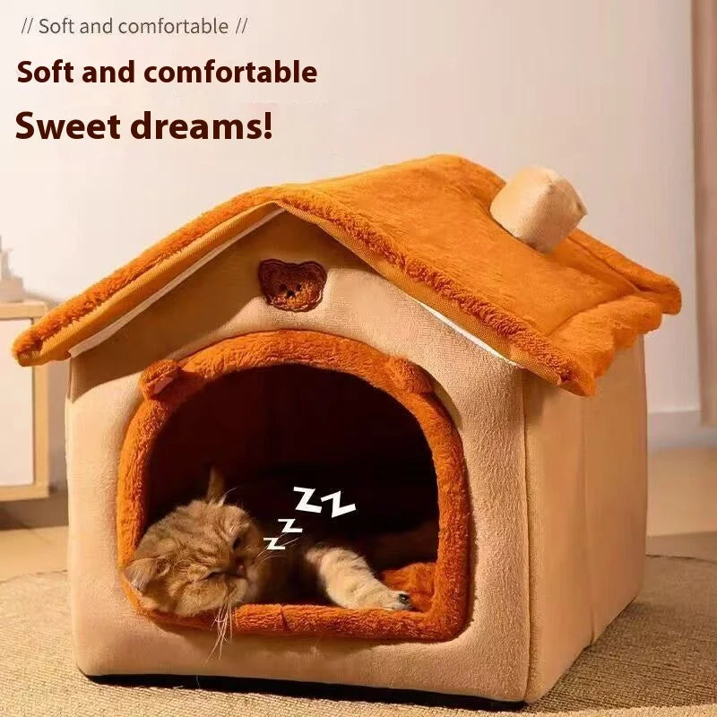Cama estilo casinha para cães