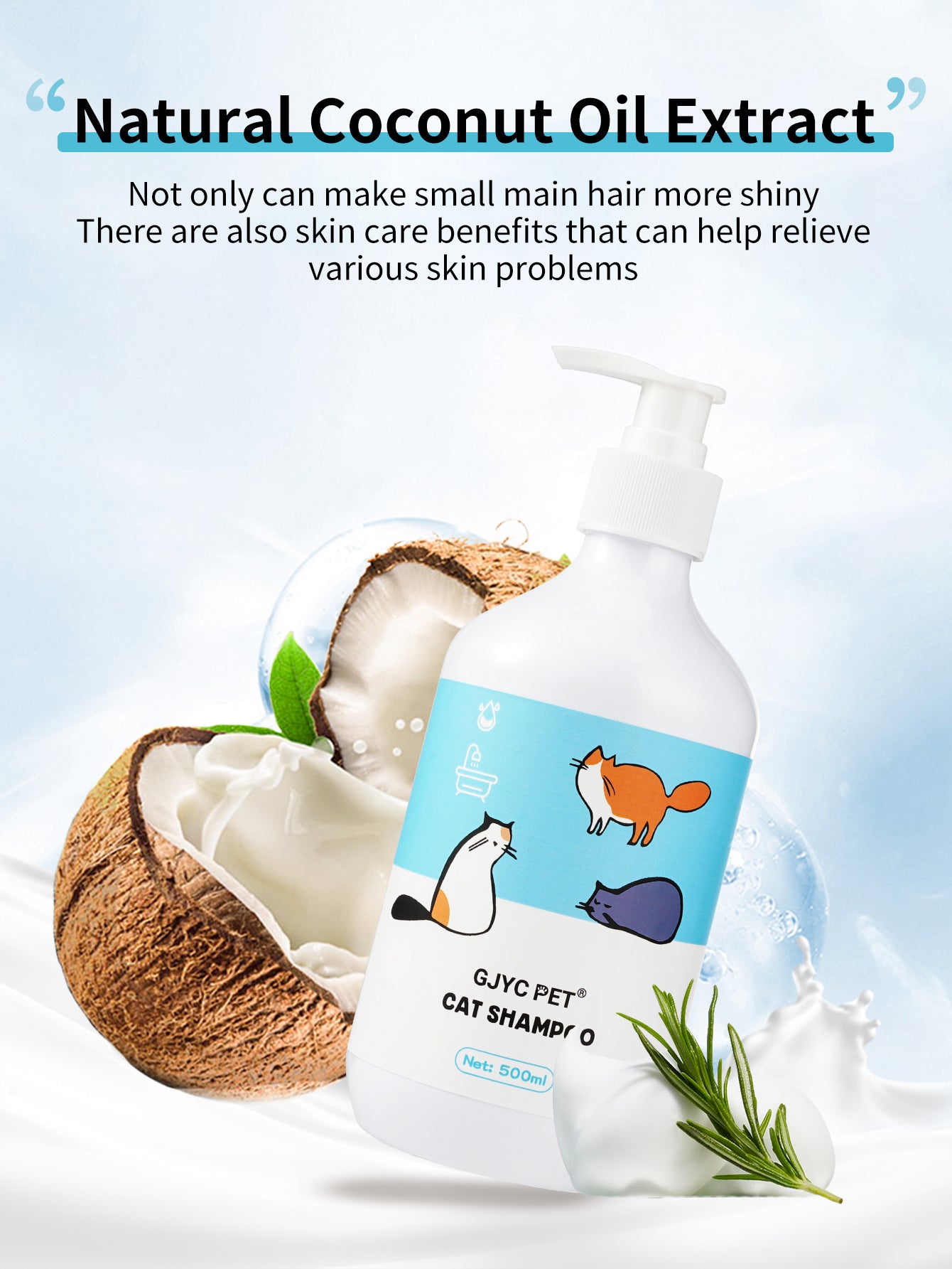 Shampoo Desodorizante para Cães e Gatos 500ml com Fragrância Prolongada