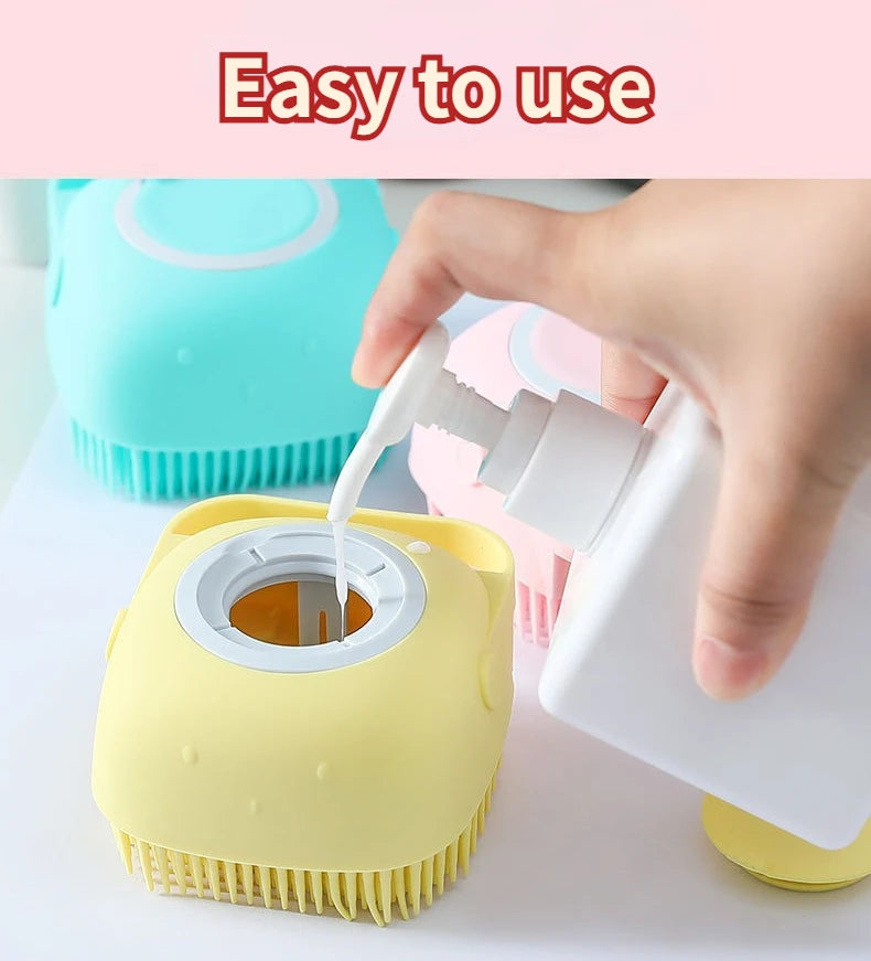 Escova Macia para Banho de Cães e Gatos