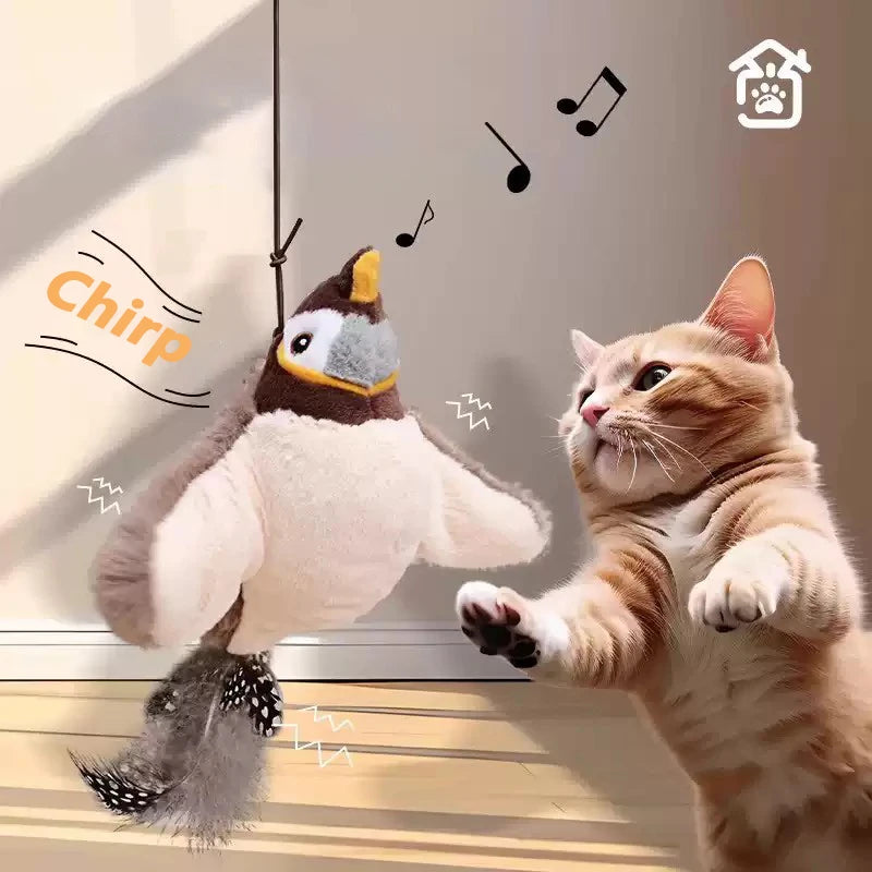 Bola interativa para cães e gatos, bola rolante automática com cauda falsa
