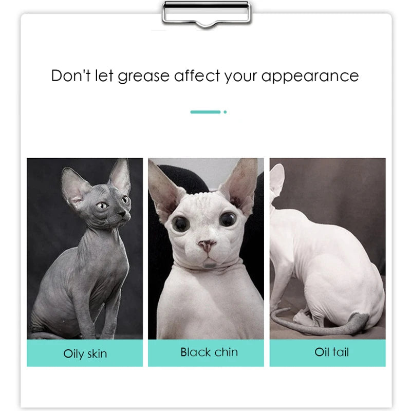 Gel de Banho para Gatos Canadian Sphynx, Shampoo e Sabonete Líquido