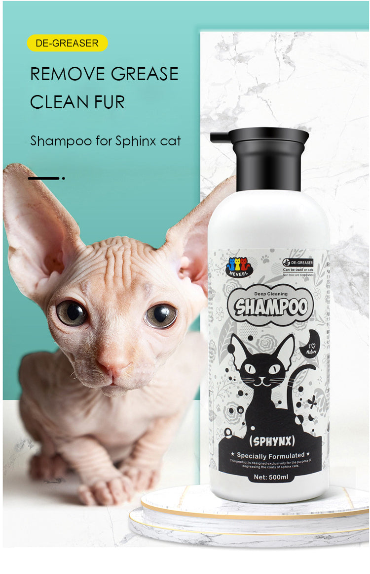 Gel de Banho para Gatos Canadian Sphynx, Shampoo e Sabonete Líquido