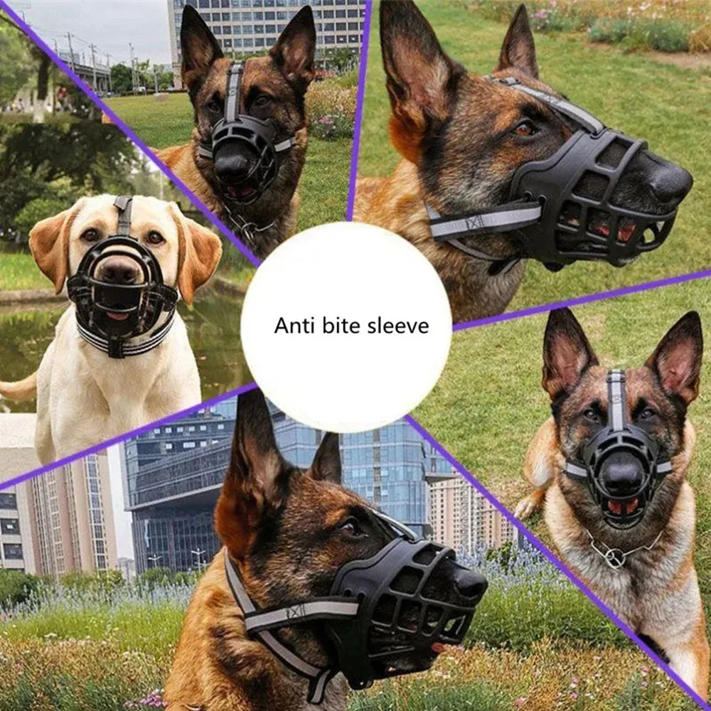 Focinheira de proteção respirável e confortável para cães