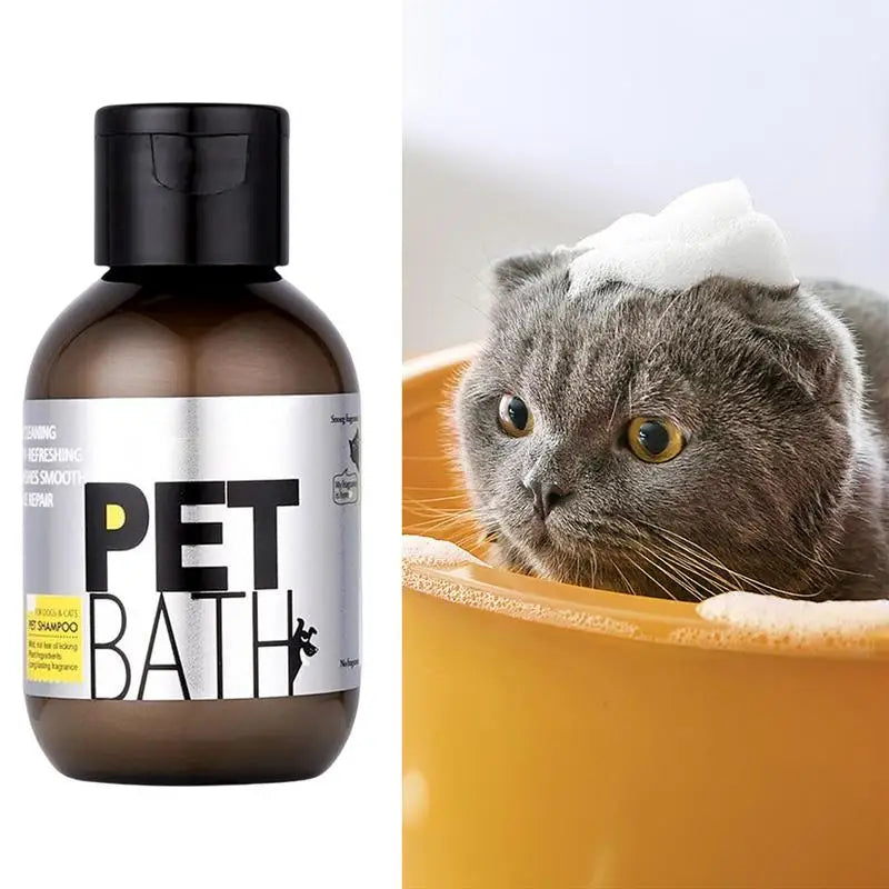Shampoo para Cães e Gatos 100ml com Extrato de Plantas para Pelos Mais Macios