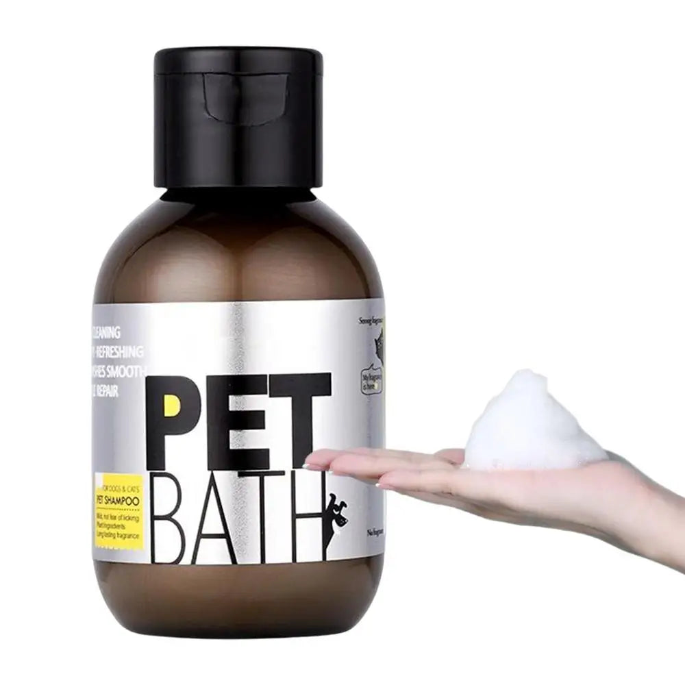 Shampoo para Cães e Gatos 100ml com Extrato de Plantas para Pelos Mais Macios