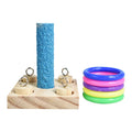 Conjunto de brinquedos para treinamento de pássaros, quebra-cabeça de blocos