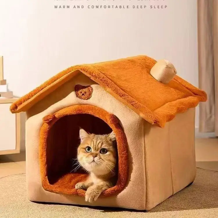 Cama estilo casinha para cães