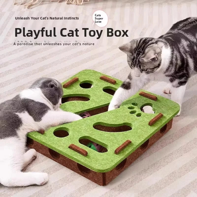 Quebra-Cabeça para Gatos em Feltro