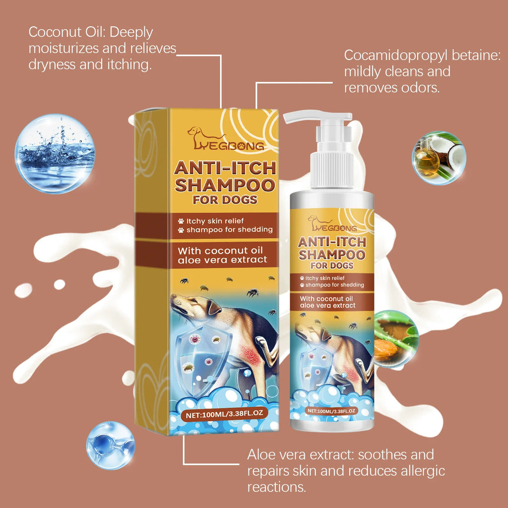 Shampoo e condicionador hidratante para cães com pele sensível, pH balanceado