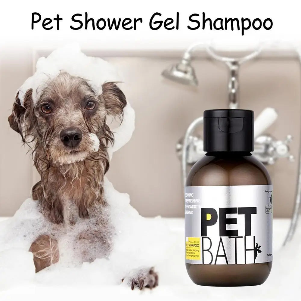 Shampoo para Cães e Gatos 100ml com Extrato de Plantas para Pelos Mais Macios