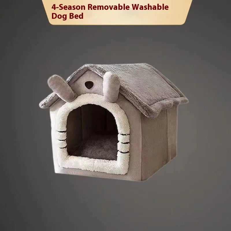 Cama estilo casinha para cães