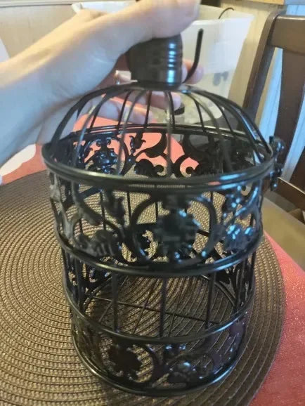 Gaiola de ferro para pássaros, decoração de casamento com gaiola de ferro