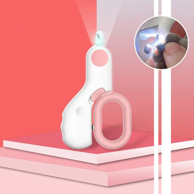 Cortador de unhas profissional para animais de estimação com luz LED
