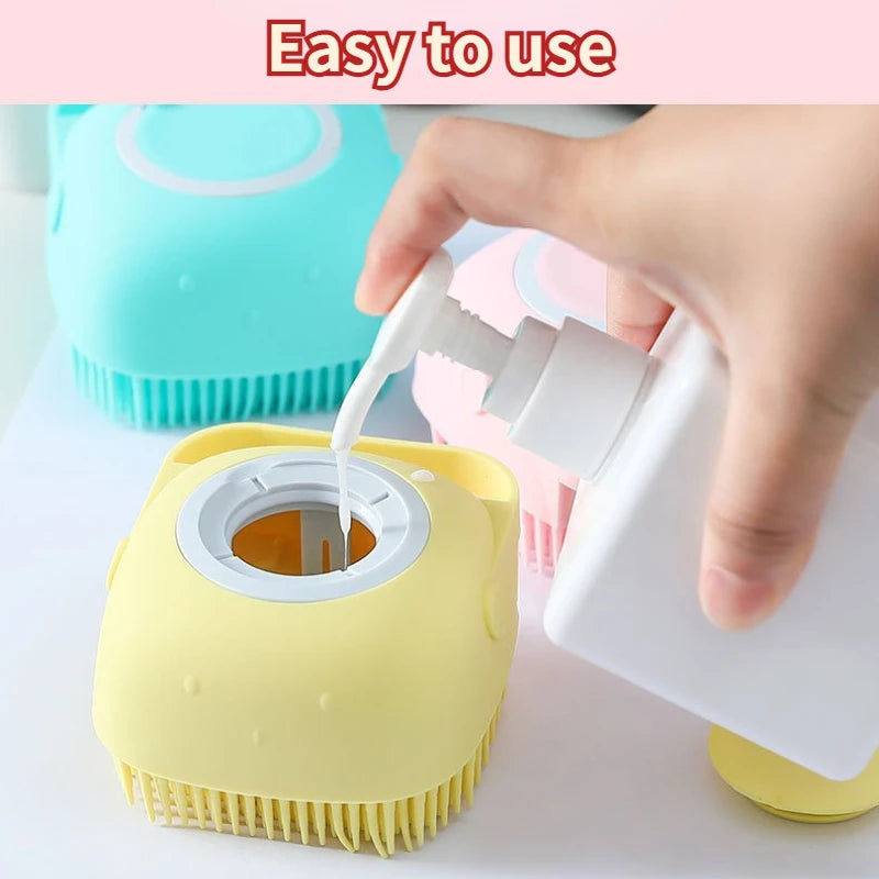 Escova Macia para Banho de Cães e Gatos