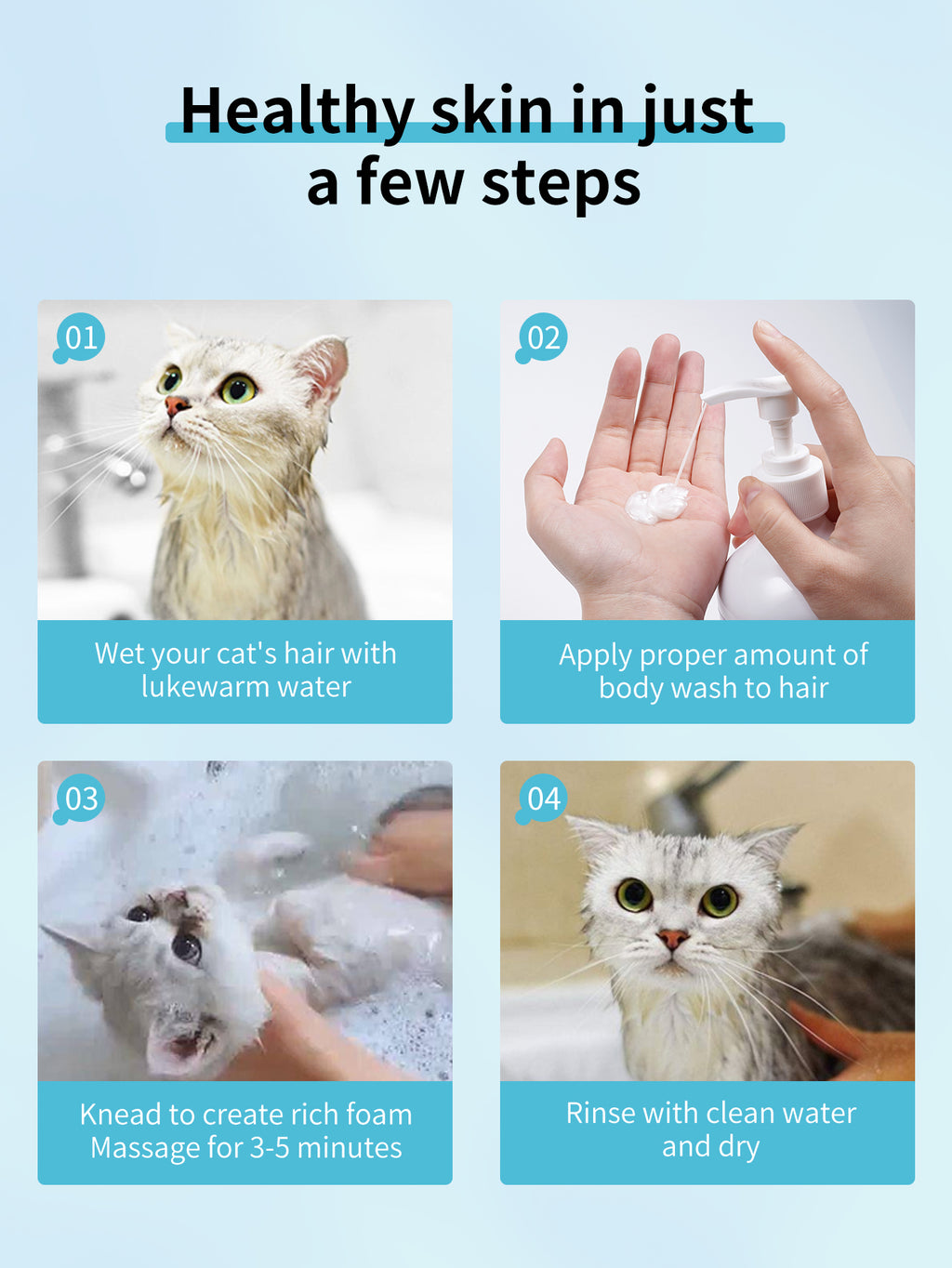 Shampoo Desodorizante para Cães e Gatos 500ml com Fragrância Prolongada