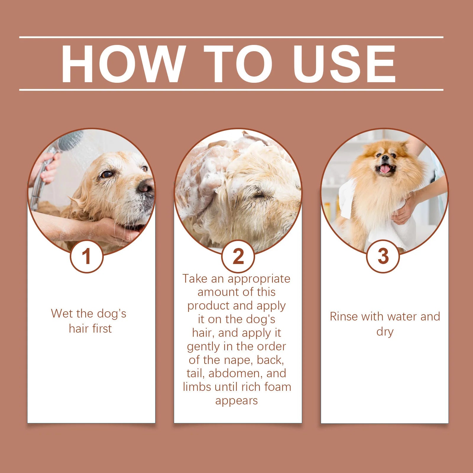 Shampoo e condicionador hidratante para cães com pele sensível, pH balanceado