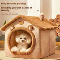 Cama estilo casinha para cães