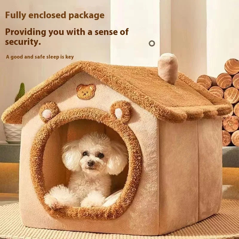 Cama estilo casinha para cães