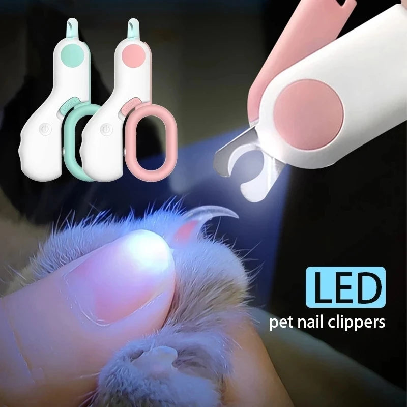 Cortador de unhas profissional para animais de estimação com luz LED