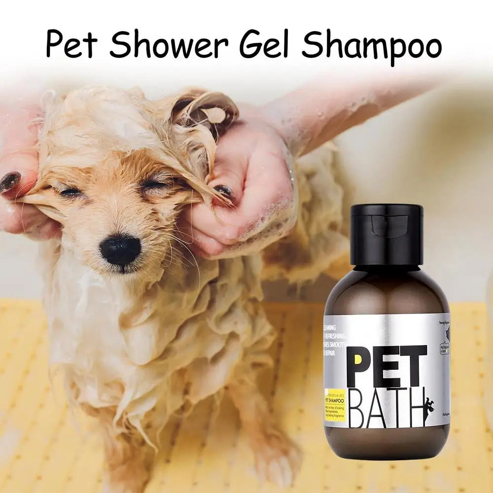 Shampoo para Cães e Gatos 100ml com Extrato de Plantas para Pelos Mais Macios