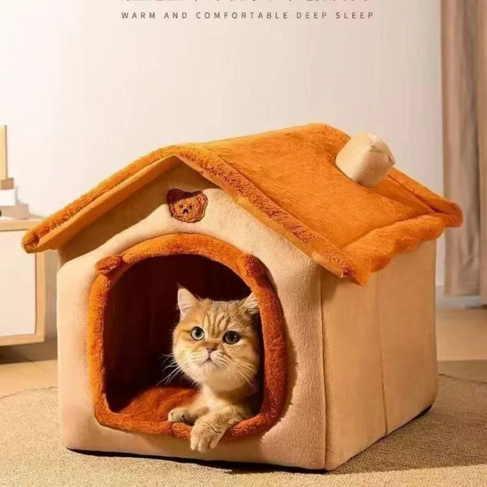 Cama estilo casinha para cães