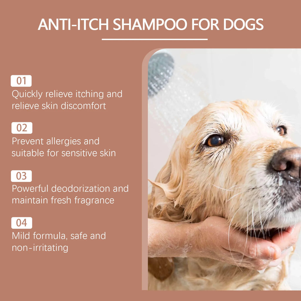 Shampoo e condicionador hidratante para cães com pele sensível, pH balanceado