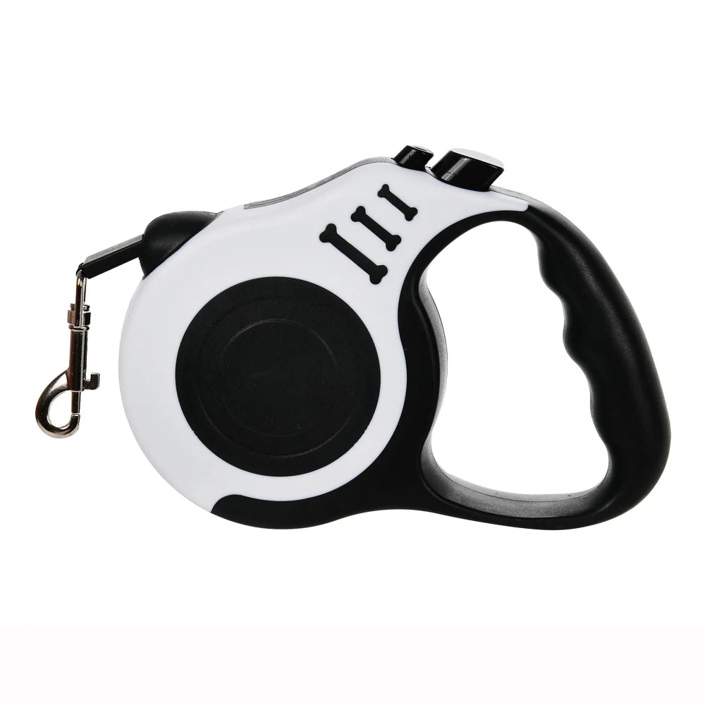 Guia retrátil de 3 a 5 metros para cães de pequeno e grande porte